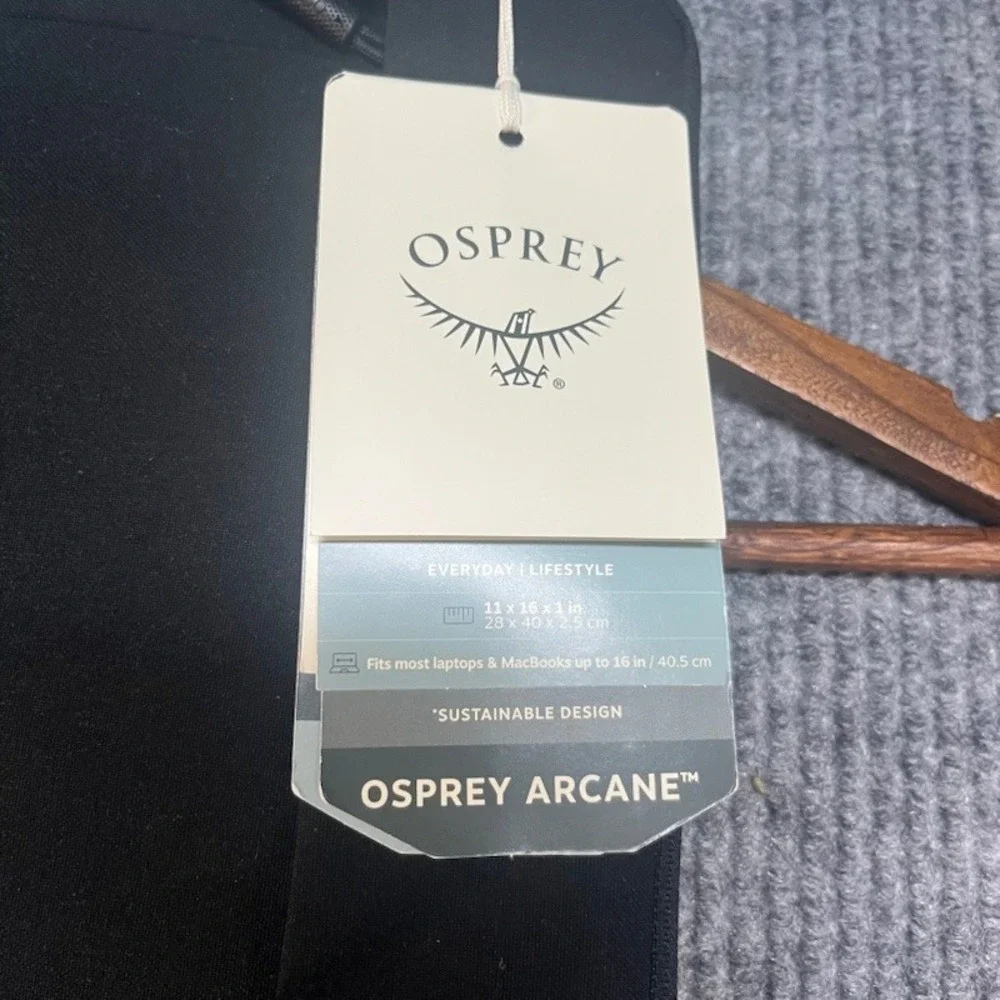 Osprey Arcane Laptop Sleeve 16 Black TRON Logo Sustainable Padded Case NEW